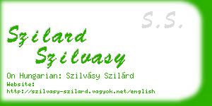 szilard szilvasy business card