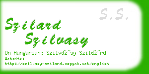 szilard szilvasy business card